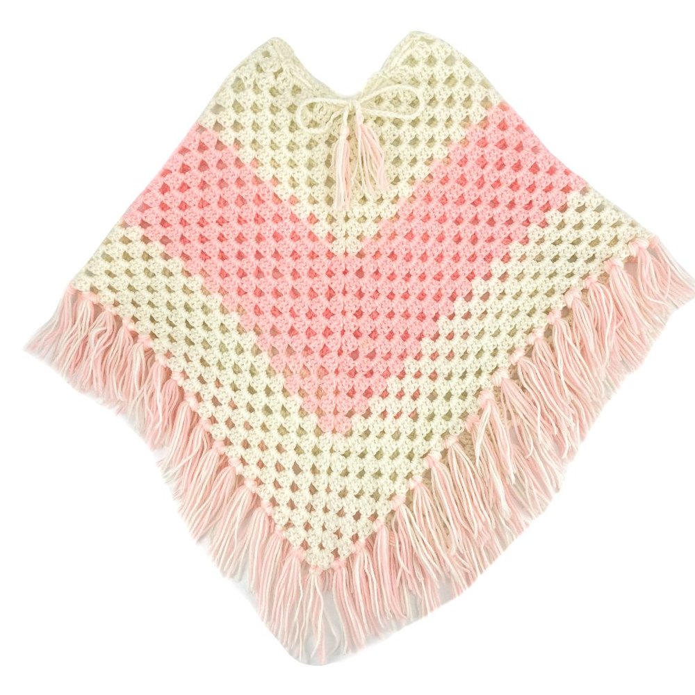 HANDMADE Crochet Fringe Poncho
